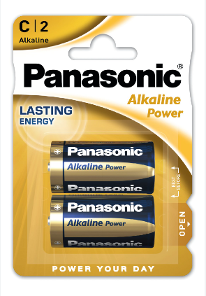 BATAREYKA PANASONIC ALKALINE C 2X